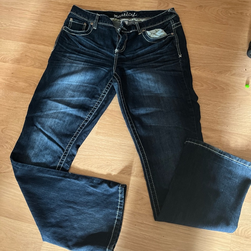 Maurices Blue Boot Cut Jeans with Classic Fading